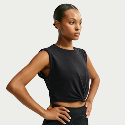NikeSKIMS Performance Cotton Blend Women's Cropped Twist Tank Top